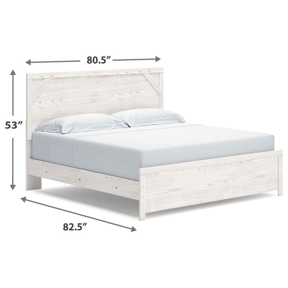 Ashley Gerridan King Panel Bed in White, , large