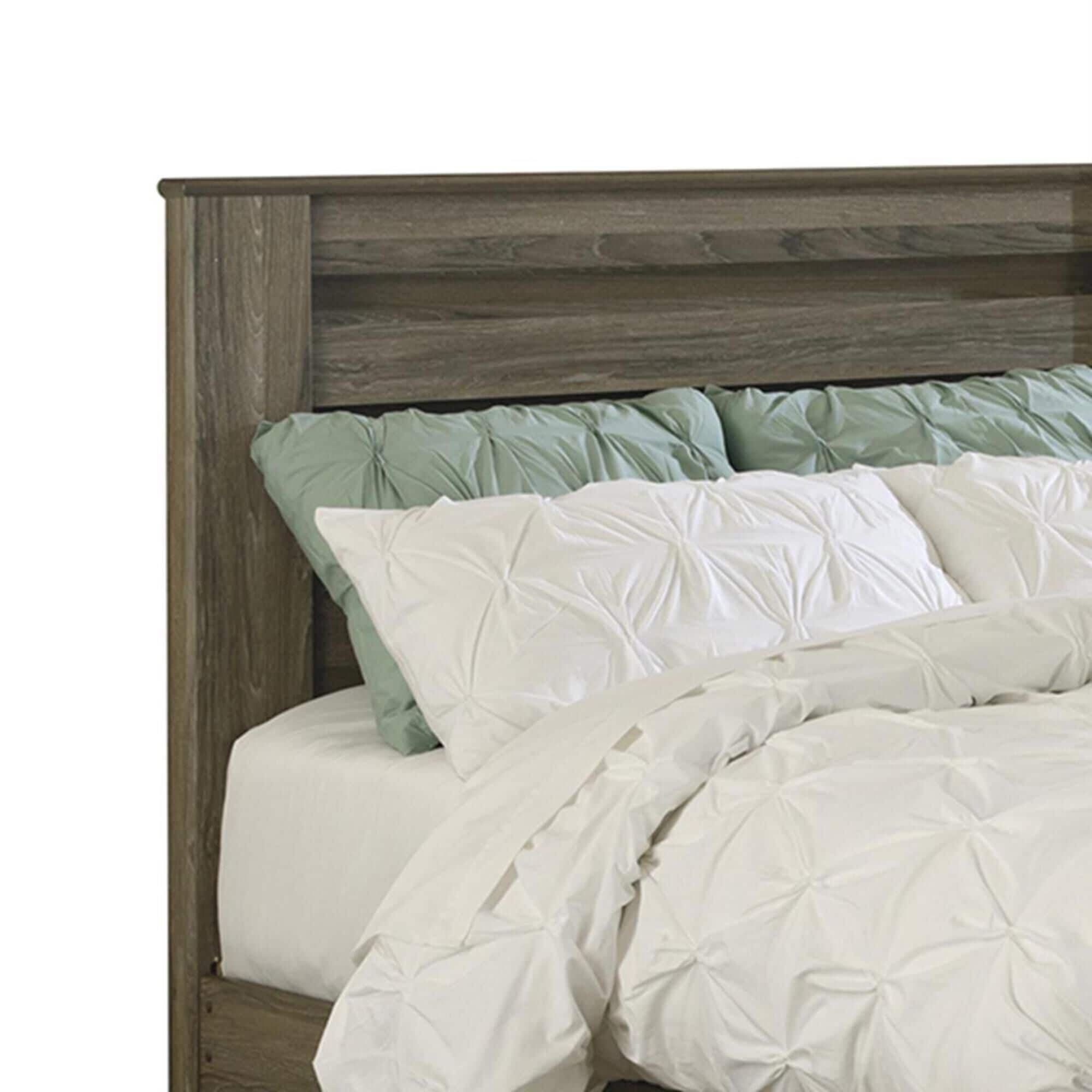 Signature Design by Ashley Zelen Queen Panel Bed in Warm Gray NFM