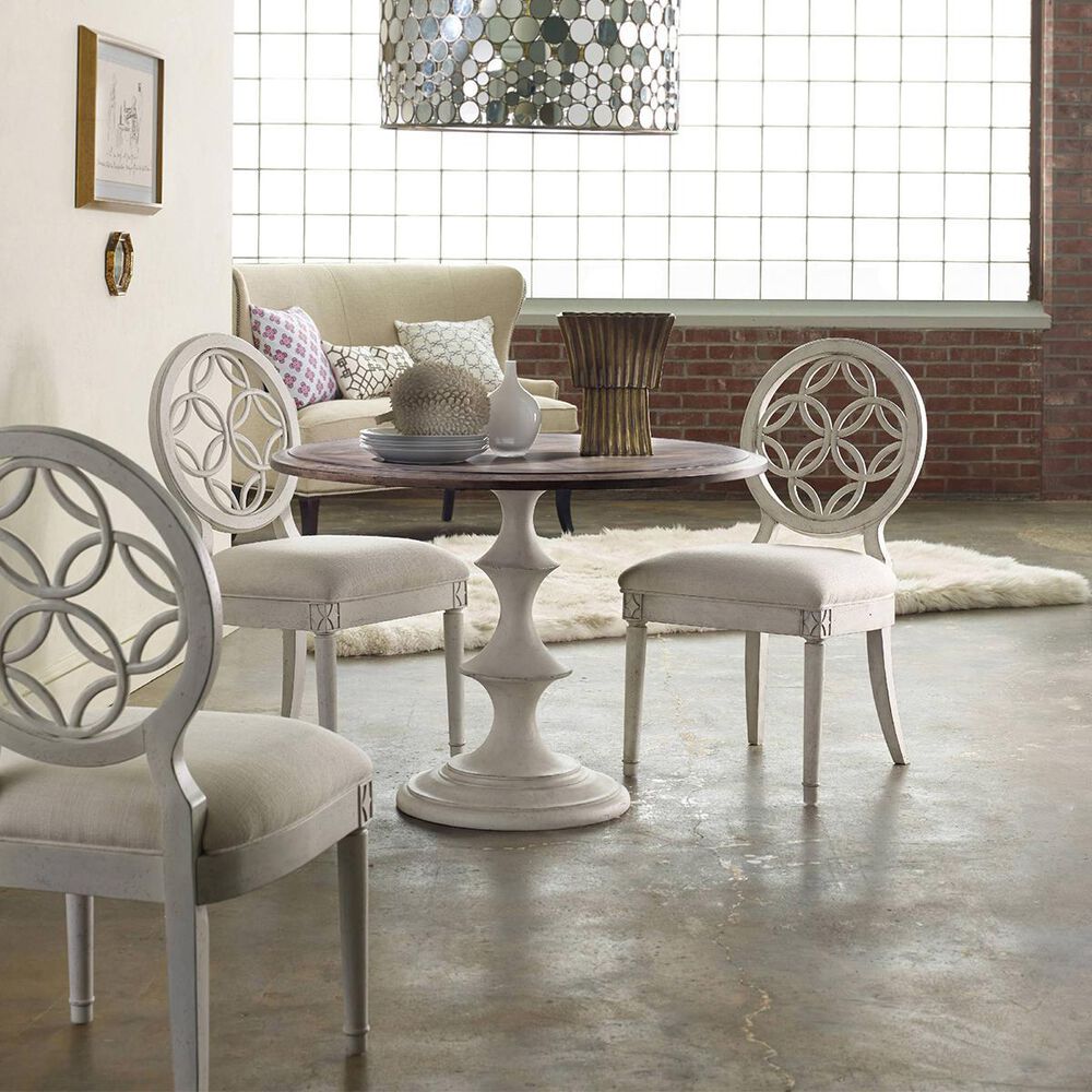 Hooker Furniture Melange Brynlee Side Chair in Lindy Snow (Set of 2), , large