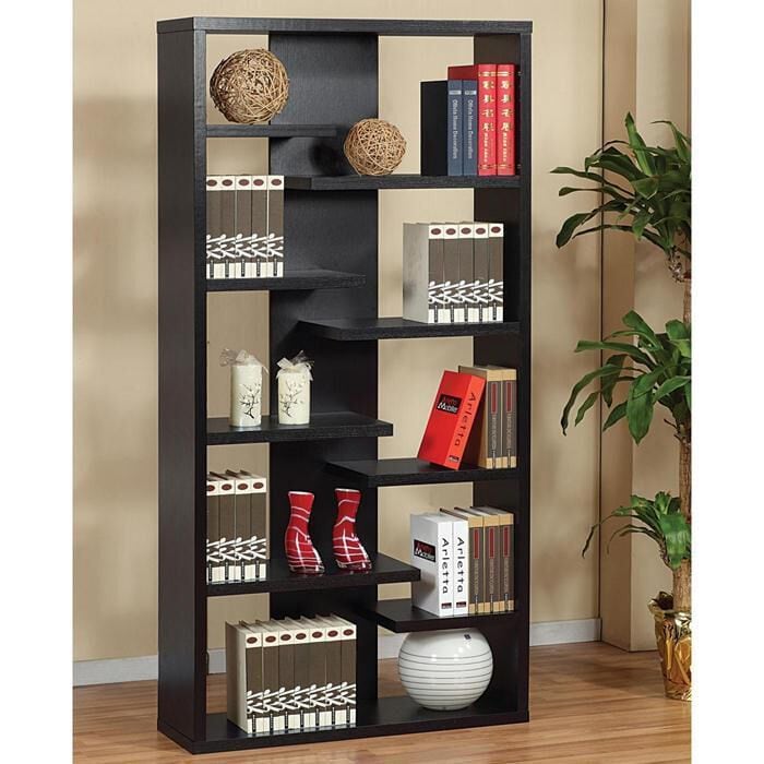 Living Essentials Display Cabinet with 9 Shelves in Black