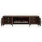 Legends Furniture Malibu 95" Fireplace TV Stand in Bourbon and Satin Black, , large