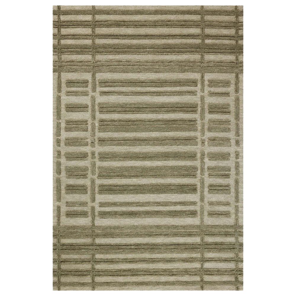 Chris Loves Julia x Loloi Bradley 7"9" x 9"9" Sage and Olive Area Rug, , large