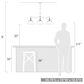 Golden Lighting Orwell 3-Light Linear Pendant with Matte Black Shade in Pewter, , large