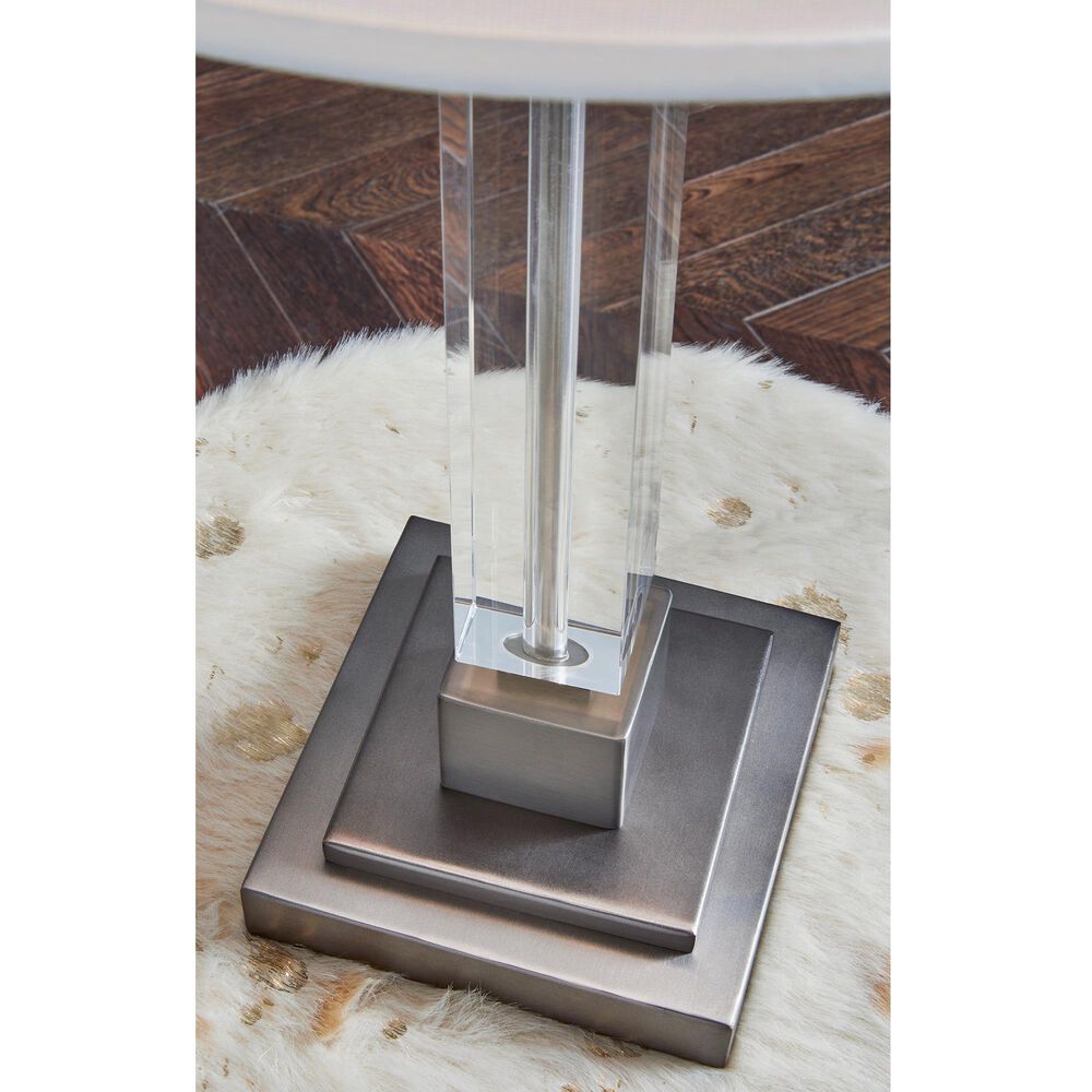 Ashley Deccalen Table Lamp in Clear and Gunmetal, , large