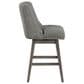 OSP Home Granville Swivel Counter Stool with Charcoal Upholstered in Grey, , large