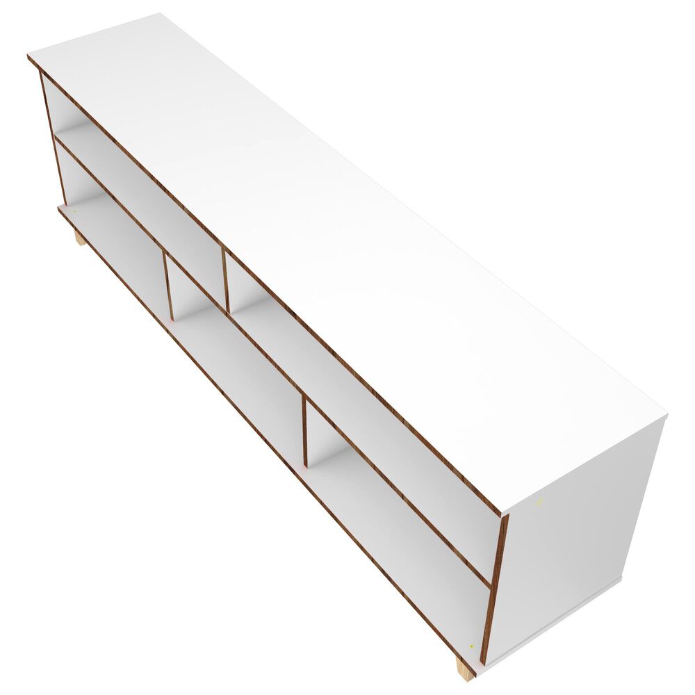 Dayton Warren 70.87&quot; TV Stand in White and Oak, , large
