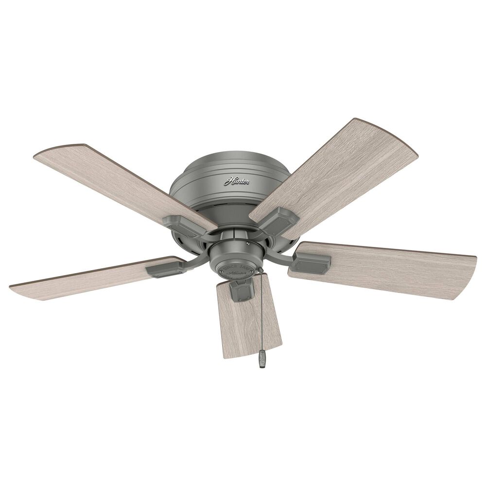 Hunter Crestfield Low Profile 42&quot; Ceiling Fan with Lights in Matte Silver, , large