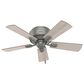 Hunter Crestfield Low Profile 42" Ceiling Fan with Lights in Matte Silver, , large