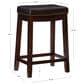 Linon Home Decor Claridge Counter Stool with Brown Cushion in Dark Brown, , large