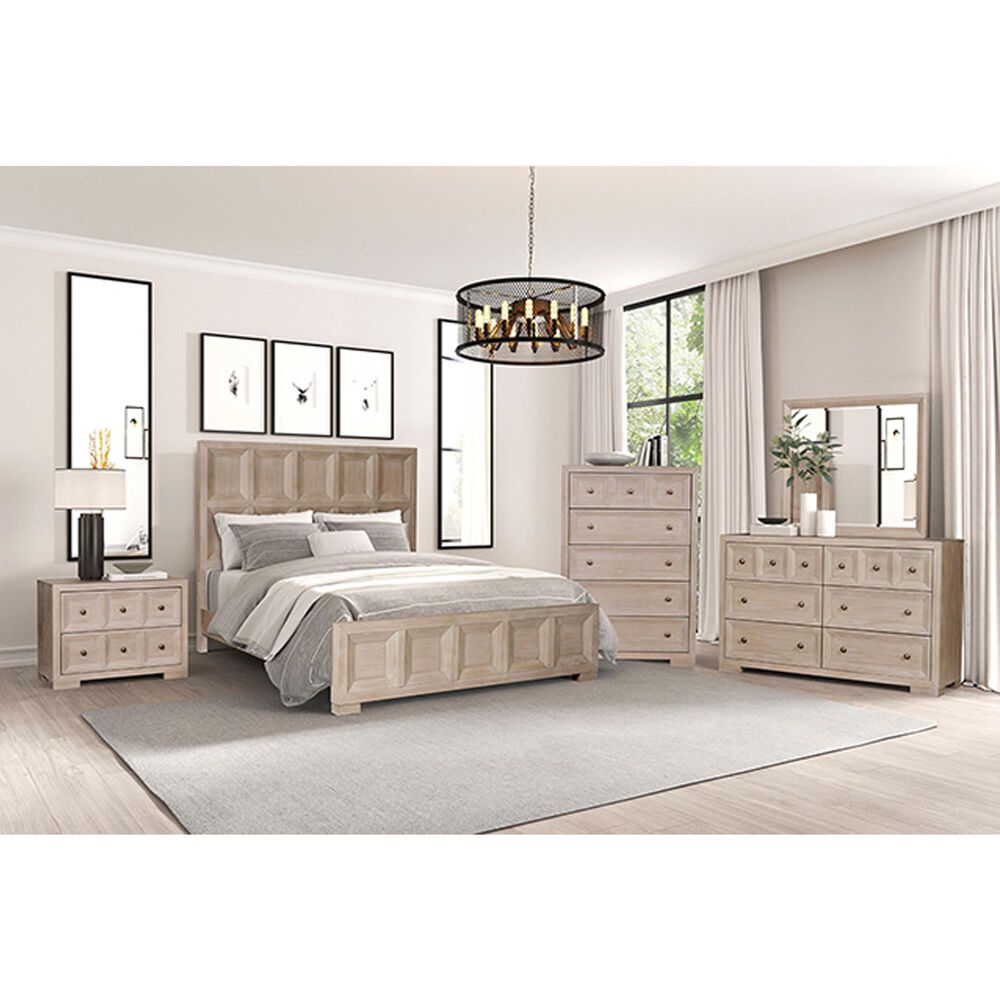 Furniture of America Hatton Cross King Panel Bed in Weathered Black, , large