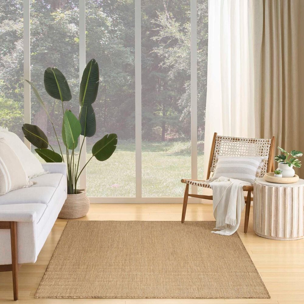 Nourison Courtyard Jute 5&#39; x 7&#39; Indoor/Outdoor Area Rug, , large