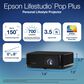 Epson Lifestudio Pop Plus 4K PRO-UHD Portable Lifestyle Projector with Sound by Bose Technology  Black, , large