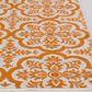 Central Oriental Terrace Tropic Contoy 5" x 7"3" Snow and Tangerine Area Rug, , large