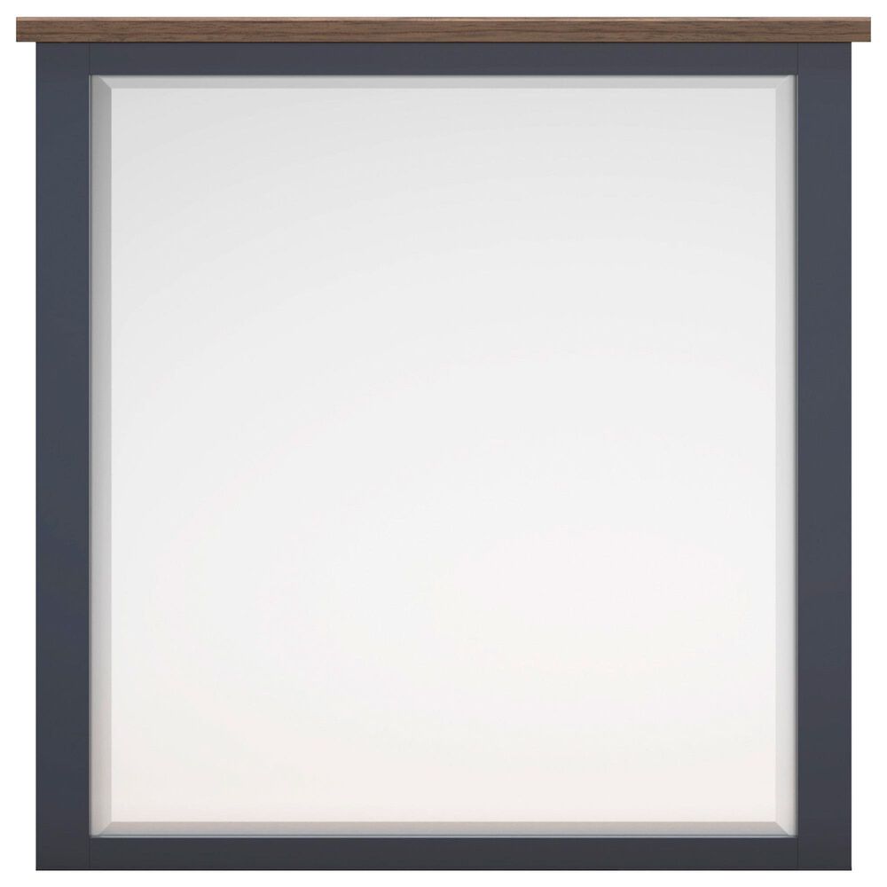 Ashley Landocken Dresser Mirror in Dark Slate Blue and Light Brown, , large