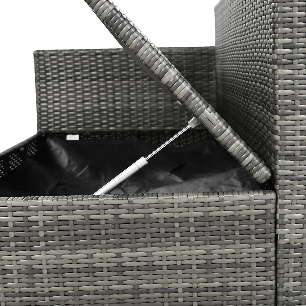 HOMLUX 6-Piece Outdoor Conversation Set with Storage Box in Beige, , large