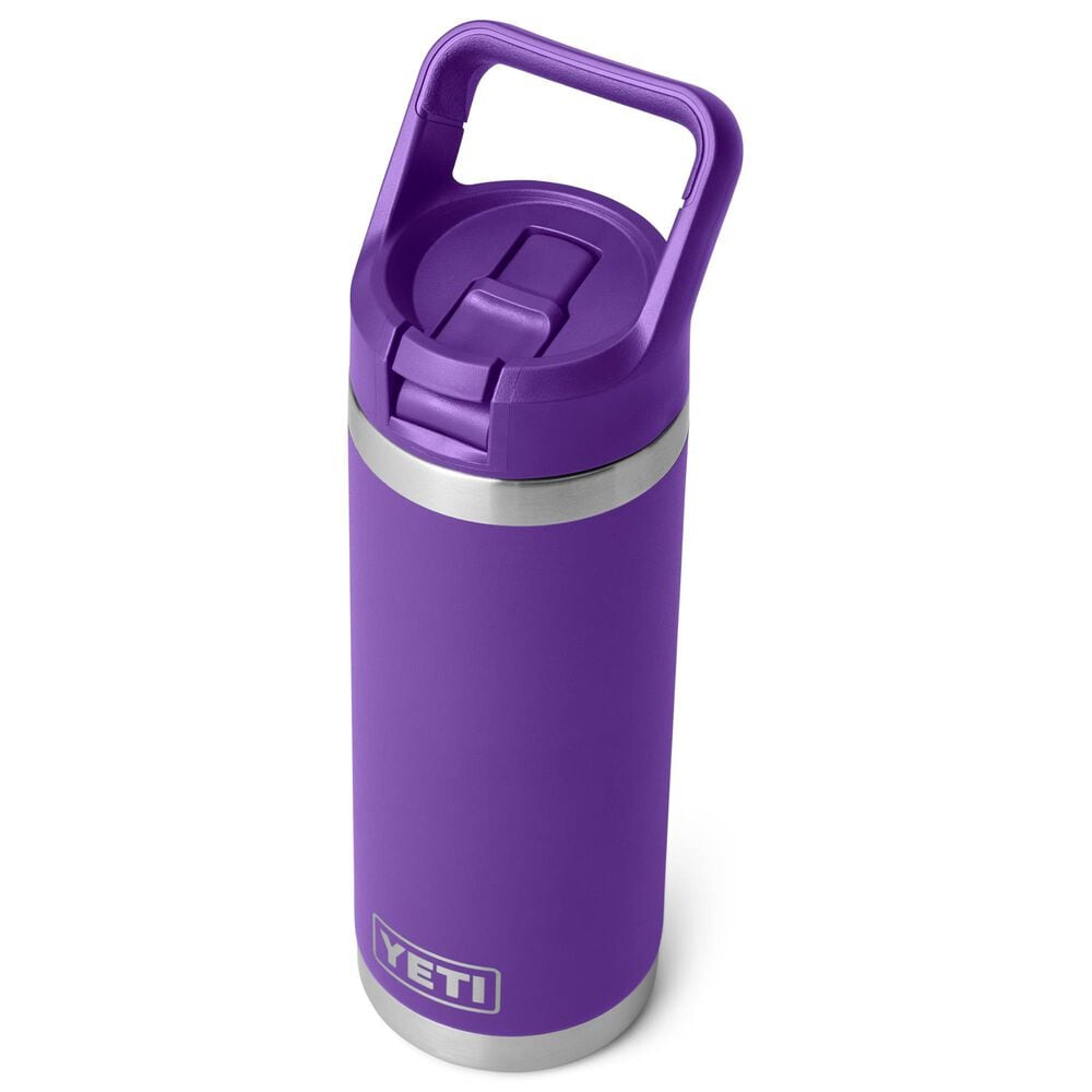 YETI Rambler 18 Oz Water Bottle with Color-Matched Straw Cap in Pace Purple, , large