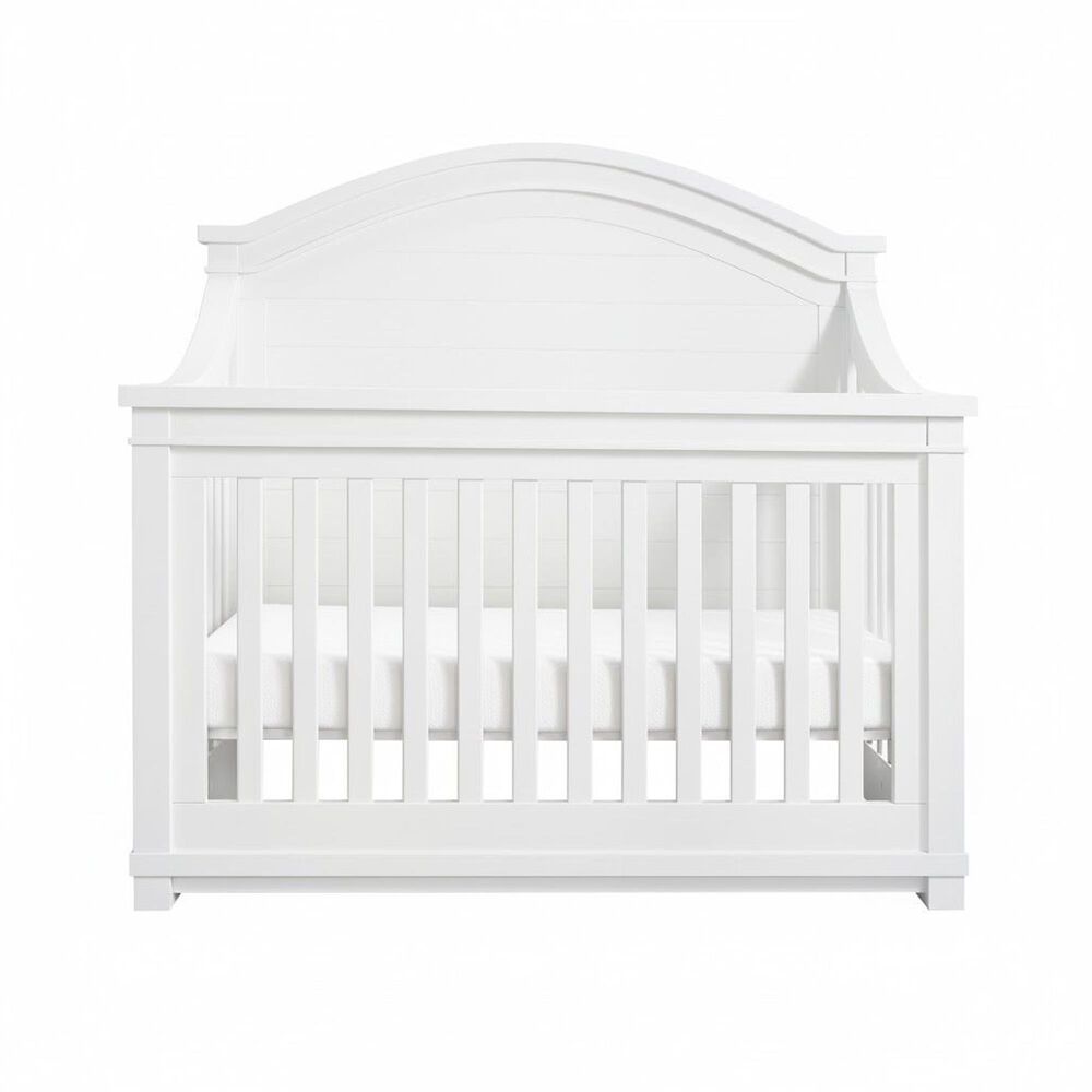 Appleseed Rowan 4-In-1 Archtop Convertible Crib in Pure White, , large