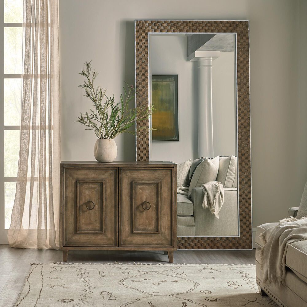Hooker Furniture Sundance Floor Mirror in Dark Brown and Silver, , large