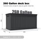 Hearth and Haven 260-Gallon Outdoor Plastic Deck Box in Black, , large