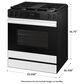 Samsung Bespoke Bespoke 6.0 Cu. Ft. Smart Slide-In Gas Range with Auto Conversion and 17K BTU Power Burner in White Glass, , large