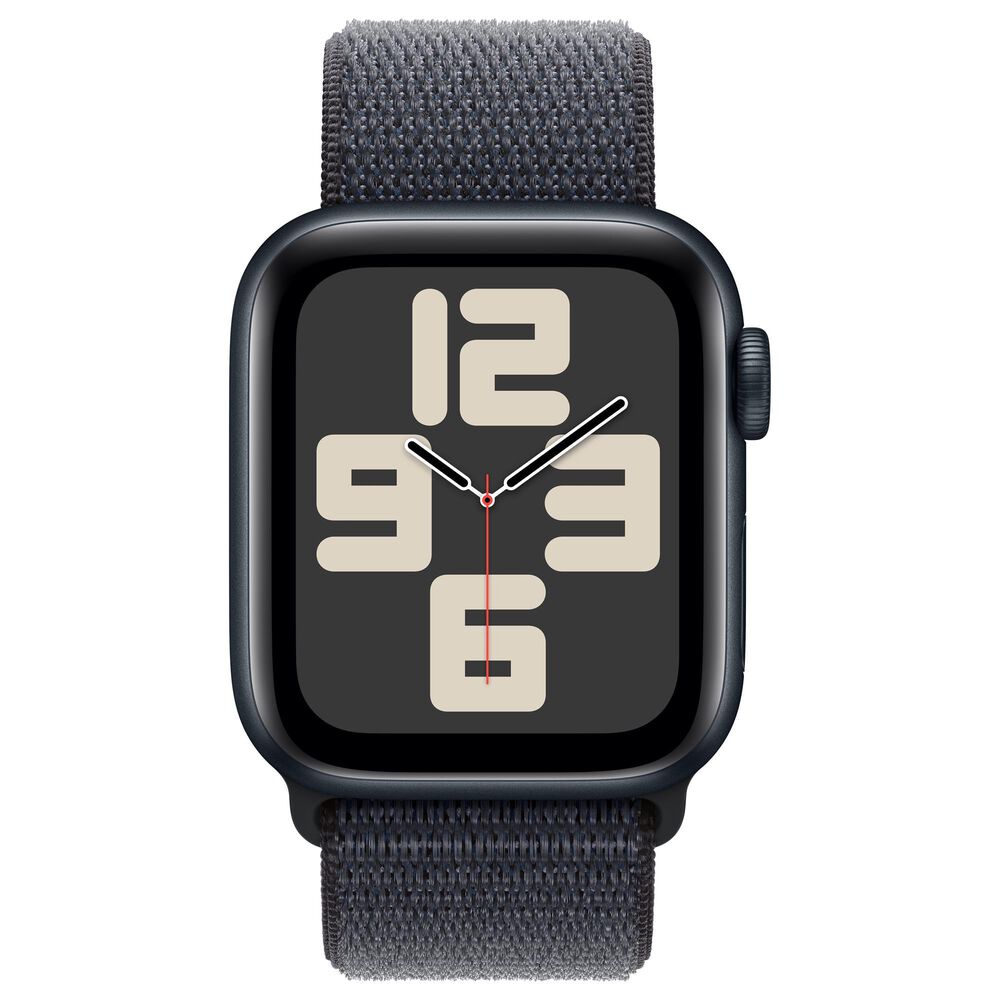Apple Watch SE GPS 40mm Midnight Aluminum Case with Ink Sport Loop, , large