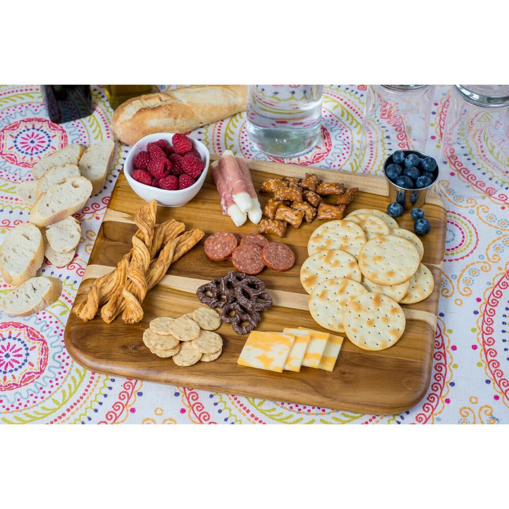 Lipper International Teak Rounded Edge Cutting Board in Brown, , large