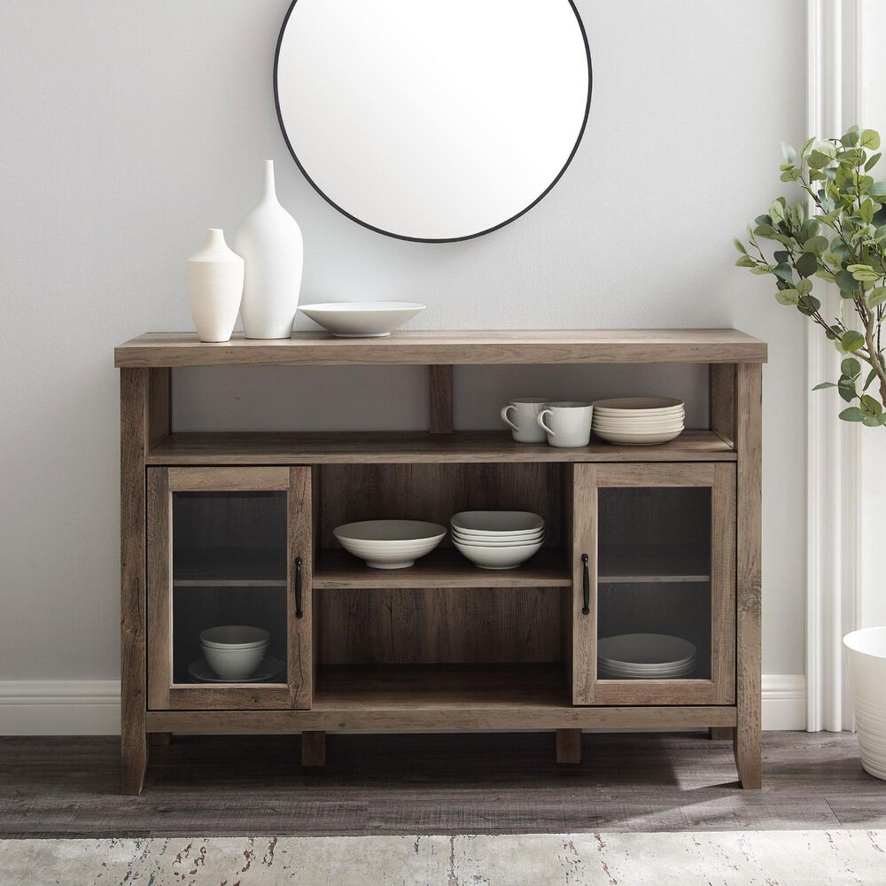 Walker Edison Jordan 52&quot; TV Stand in Grey Wash, , large