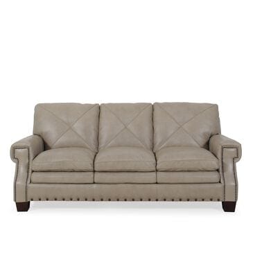 Superb Leather Leather Sofa in Juno Pebble, , large