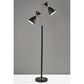 Adesso Oscar Tree Lamp in Black and Antique Brass, , large