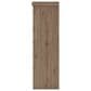 Ashley Oliandon King Panel Bed Dresser Chest and 2 Nightstands in Light Brown, , large