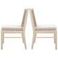 Hearth and Haven Cordoba Outdoor Dining Chair with Yellow Rope in Beige (Set of 2), , large