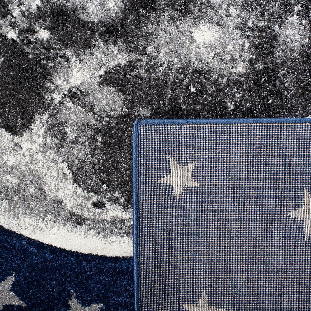 Safavieh Carousel Outer Space 2&#39; x 8&#39; Navy and Grey Kids Runner, , large