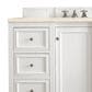 James Martin Vanities De Soto 48" Single Bathroom Vanity in Bright White with 3 cm Eternal Marfil Quartz Top and Rectangular Sink, , large