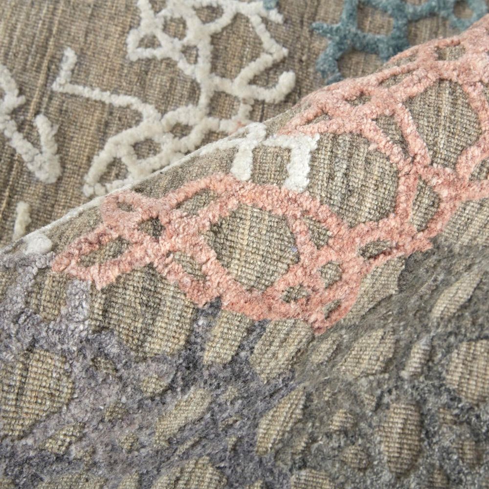 Feizy Elias 5&#39; x 8&#39; Pink, Blue and Taupe Area Rug, , large