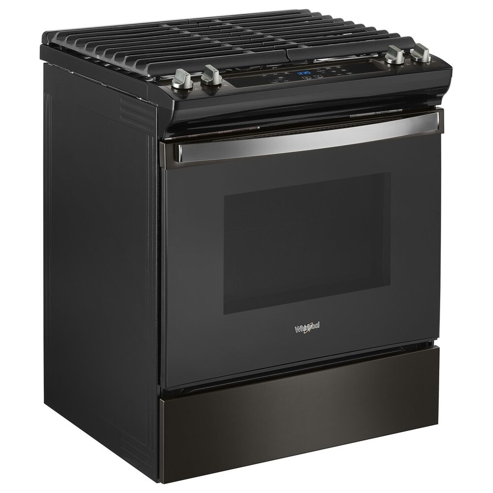 Whirlpool 5 Cu. Ft. Gas Range with Frozen Bake in Fingerprint Resistant Black Stainless Steel, , large