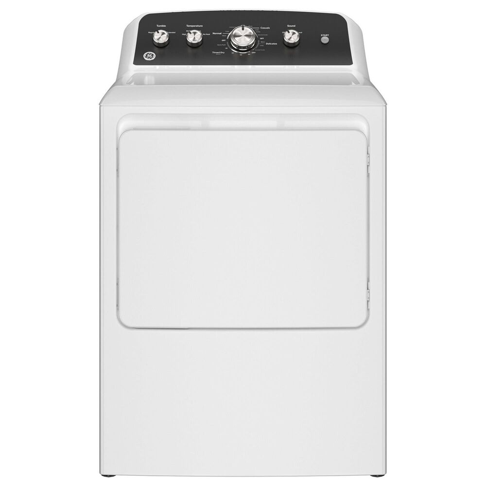 GE Appliances 4.6 Cu. Ft. Top Load Washer and 7.2 Cu. Ft. Gas Dryer Laundry Pair in White and Matte Black, , large
