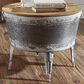 Ashley Shellmond Accent Cocktail Table in Antiqued Galvanized and Light Brown, , large