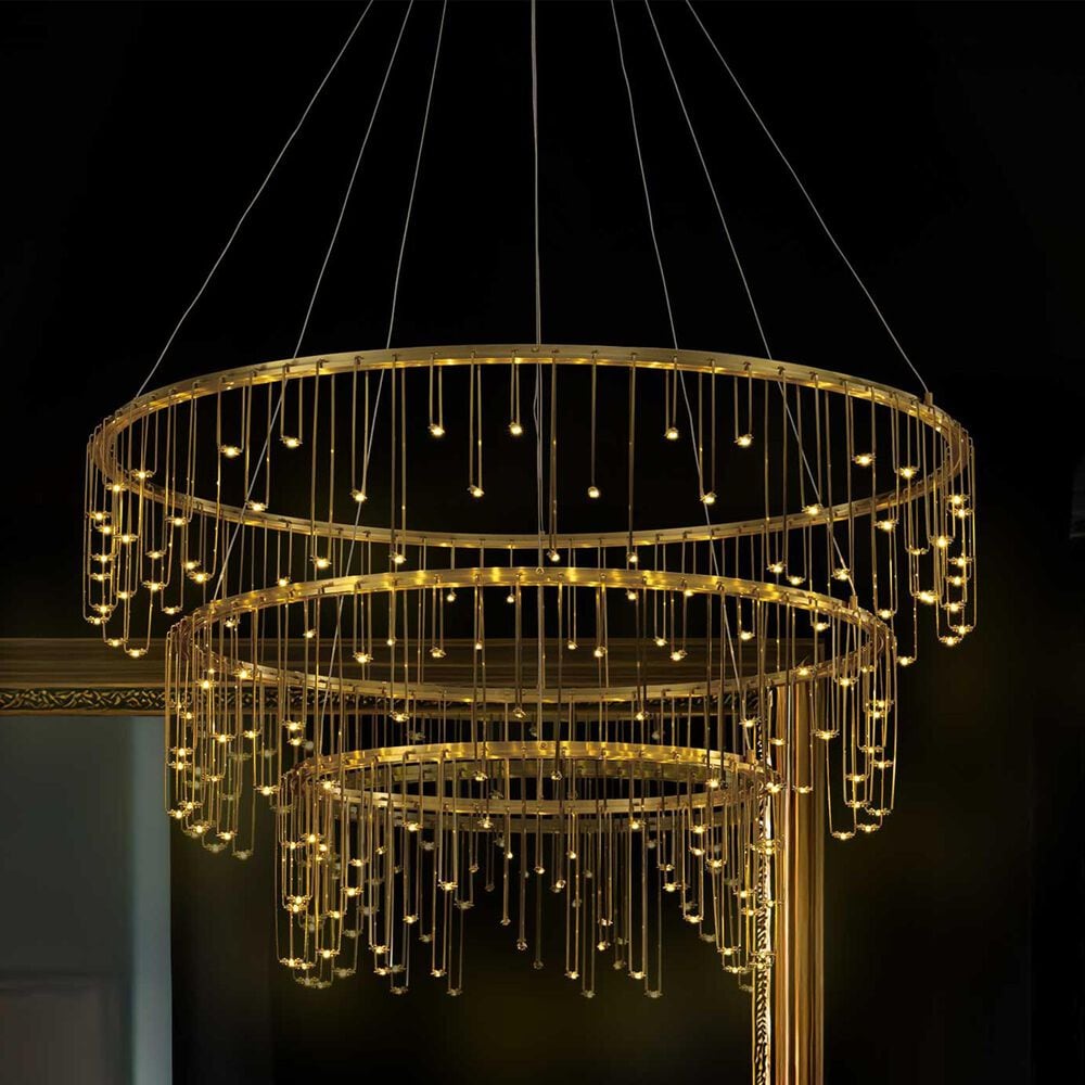 Golden Lighting Lucerna 3-Tier 1-Light LED Chandelier in Gold, , large