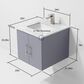 Lexora Home Geneva 24" Single Bathroom Vanity in Dark Grey with 2 cm White Carrara Marble Top and Rectangular Sink, , large