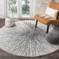 Safavieh Evoke EVK228K 5"1" Round Black and Ivory Area Rug, , large