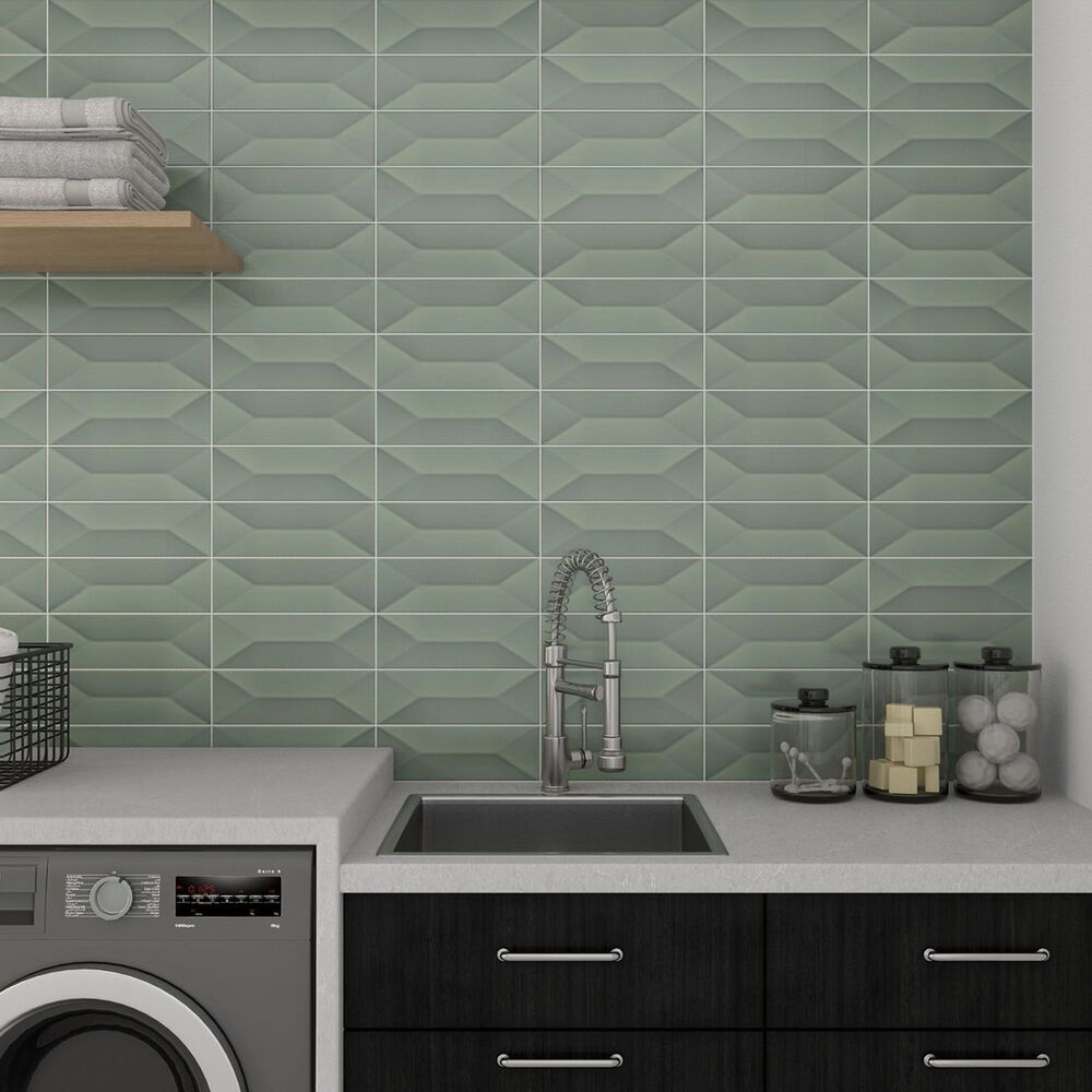 Dal-Tile Mythology Chronos Wave Crest 4" x 12" Ceramic Tile, , large