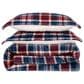 Pem America Truly Soft Cuddle Warmth 3-Piece King Comforter Set in Blue to Red Plaid, , large