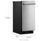 KitchenAid 15"" Automatic Ice Maker with Drain Pump in PrintShield Stainless, , large