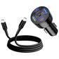 POM Gear Car Plug PD Bundle - 32W 4-PORT Car Charger - 2 Type C & 2 USB A + 6ft C to C Cable, , large