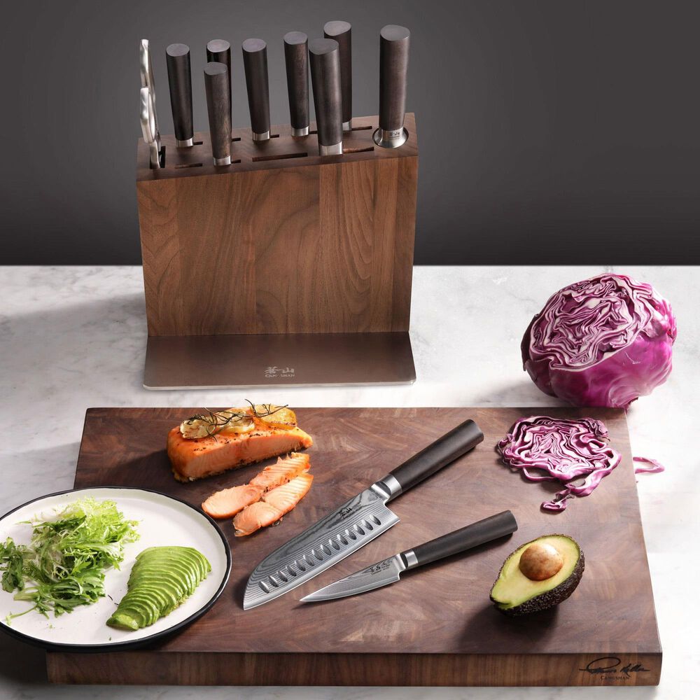 Cangshan Cutlery Haku 12-Piece Knife Block Set in Dark Brown, , large