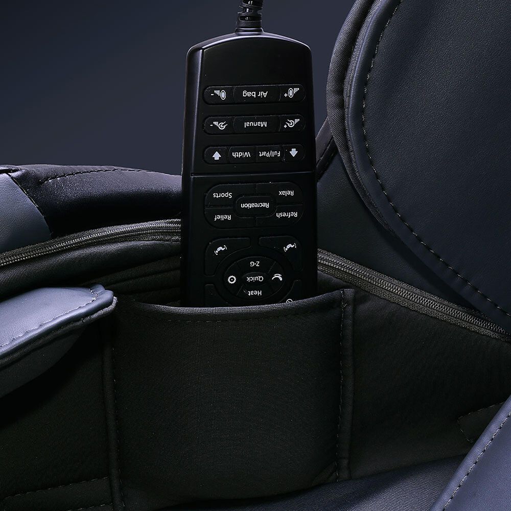 Ergotec Neptune Massage Chair with Lumbar Heat in Black and Grey, , large