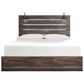 Ashley Drystan King Panel Bed in Rustic Brown, , large