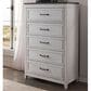 Martin Svensson Home Del Mar 5 Drawer Chest in White and Grey, , large