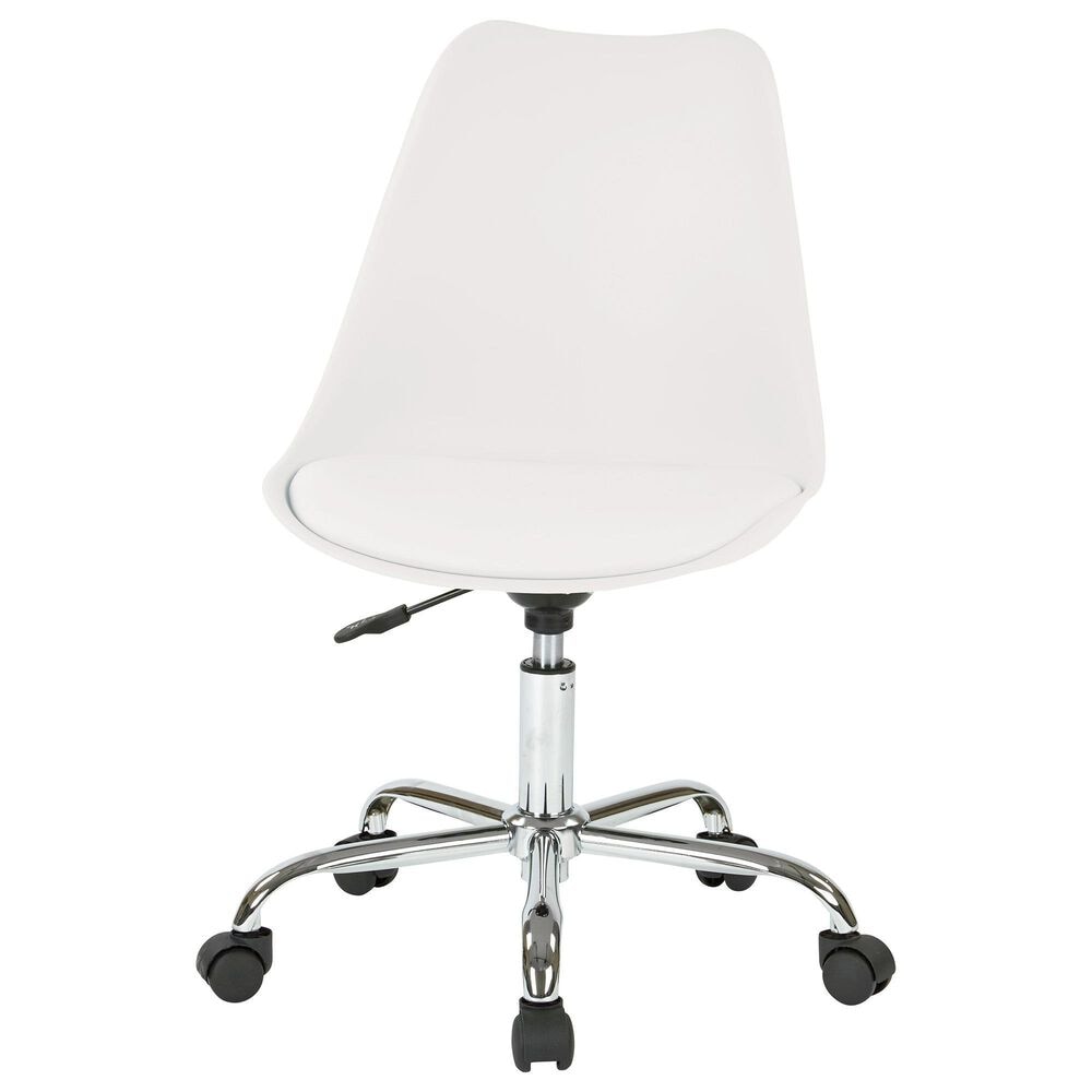 OSP Home Emerson Desk Chair in White, , large