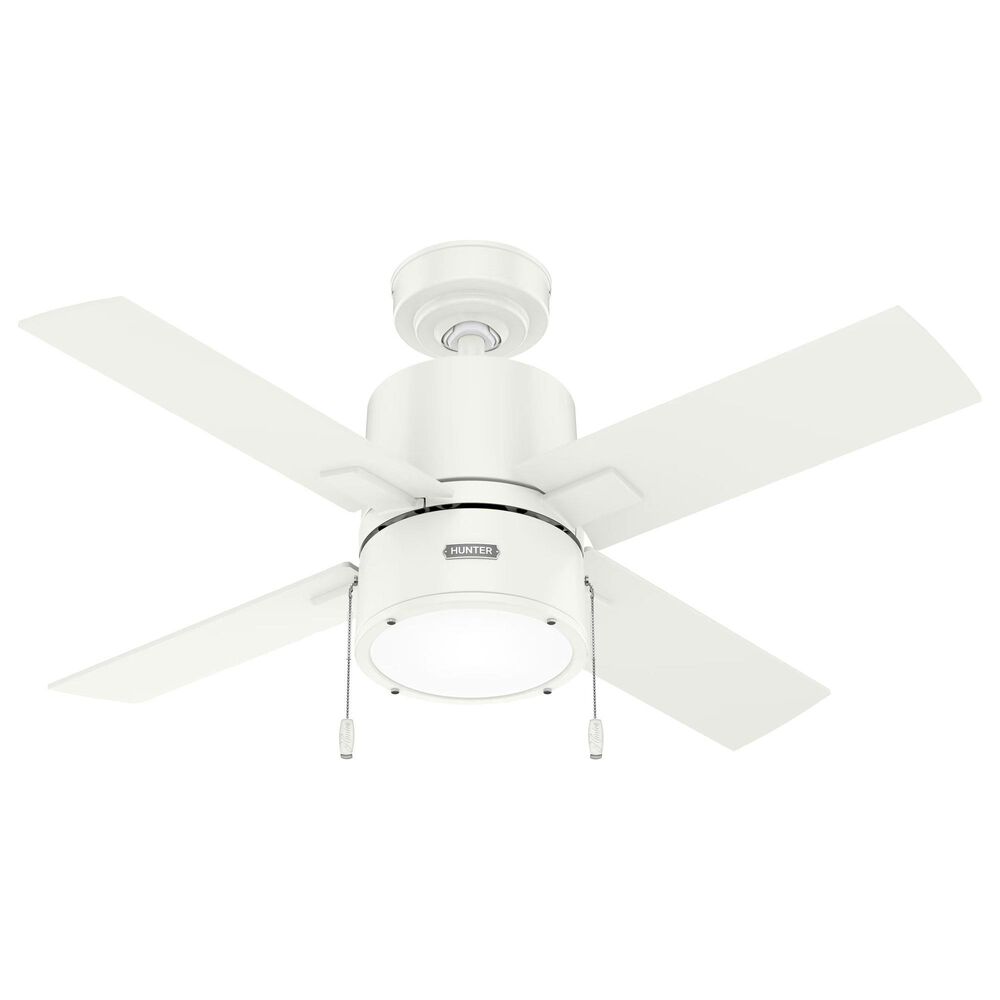 Hunter Beck 42" Ceiling Fan with LED Lights in Fresh White, , large